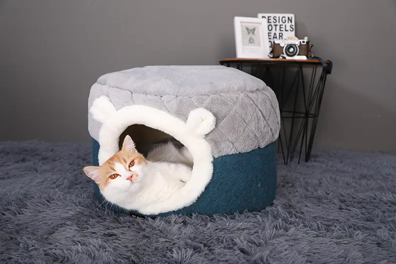 Reversible Quilted Warm Cat Bed