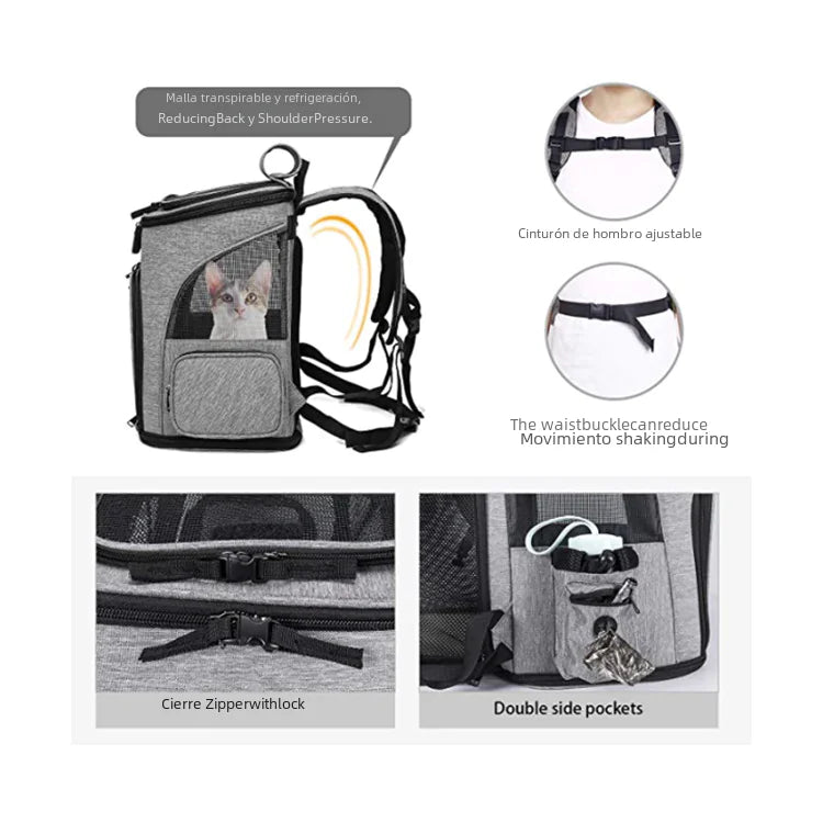 Portable/Expandable Backpack for Cats
