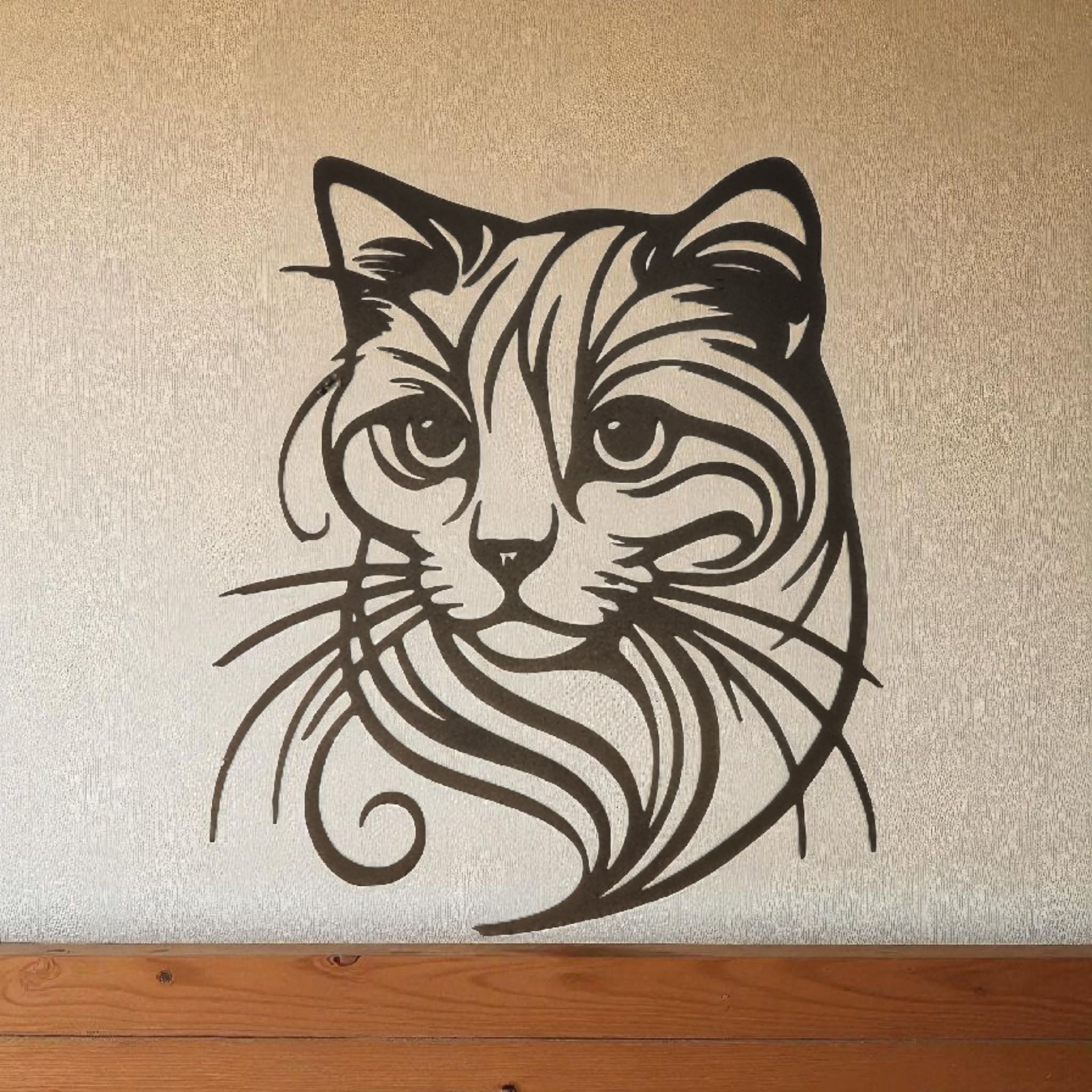 Metal Cat Themed Wall Art
