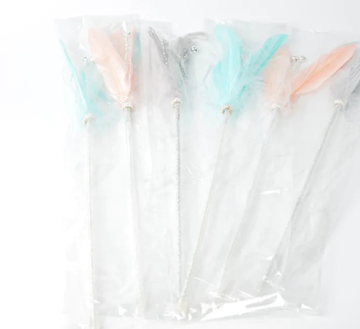 Feather Cat Teaser Wand w/Acrylic Tube & Bell