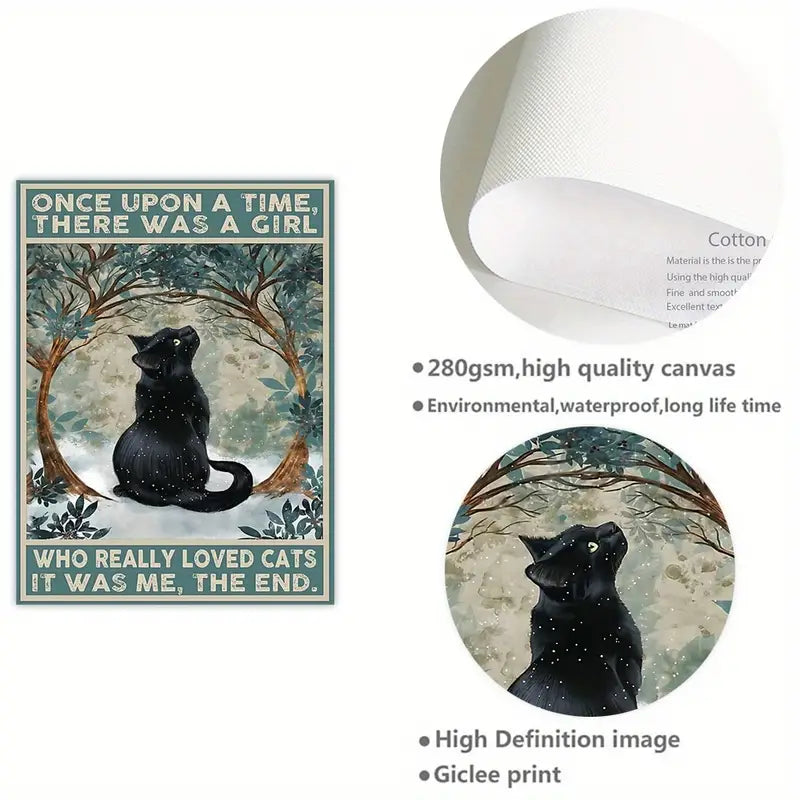Wall Canvas Poster - Cat Lover Art