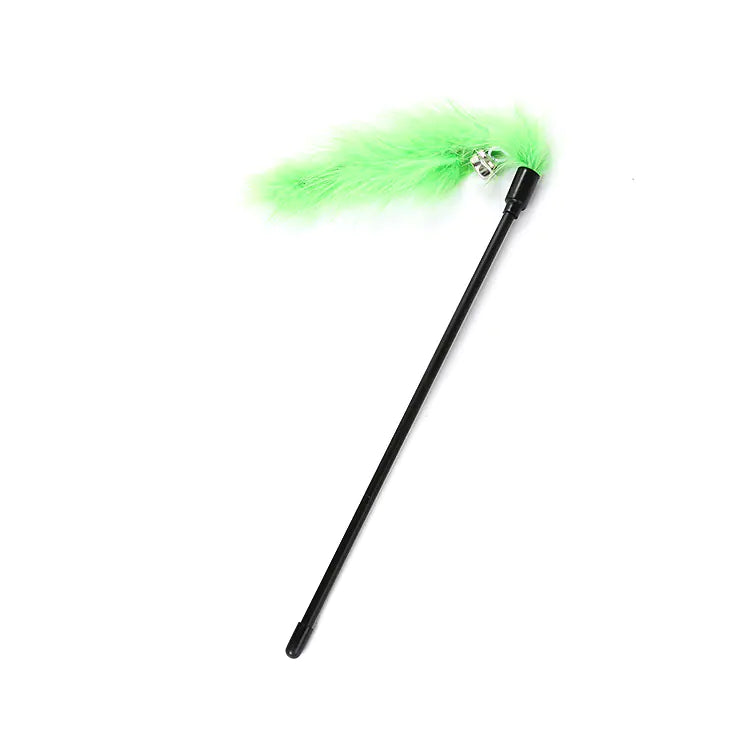 Cat Teaser Toy with Turkey Feather and Bell