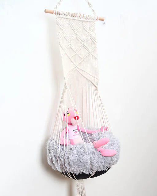 Cat Swing Pet Bed Handmade Lace Design