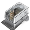 Enclosed Stainless Steel Cat Litter Box
