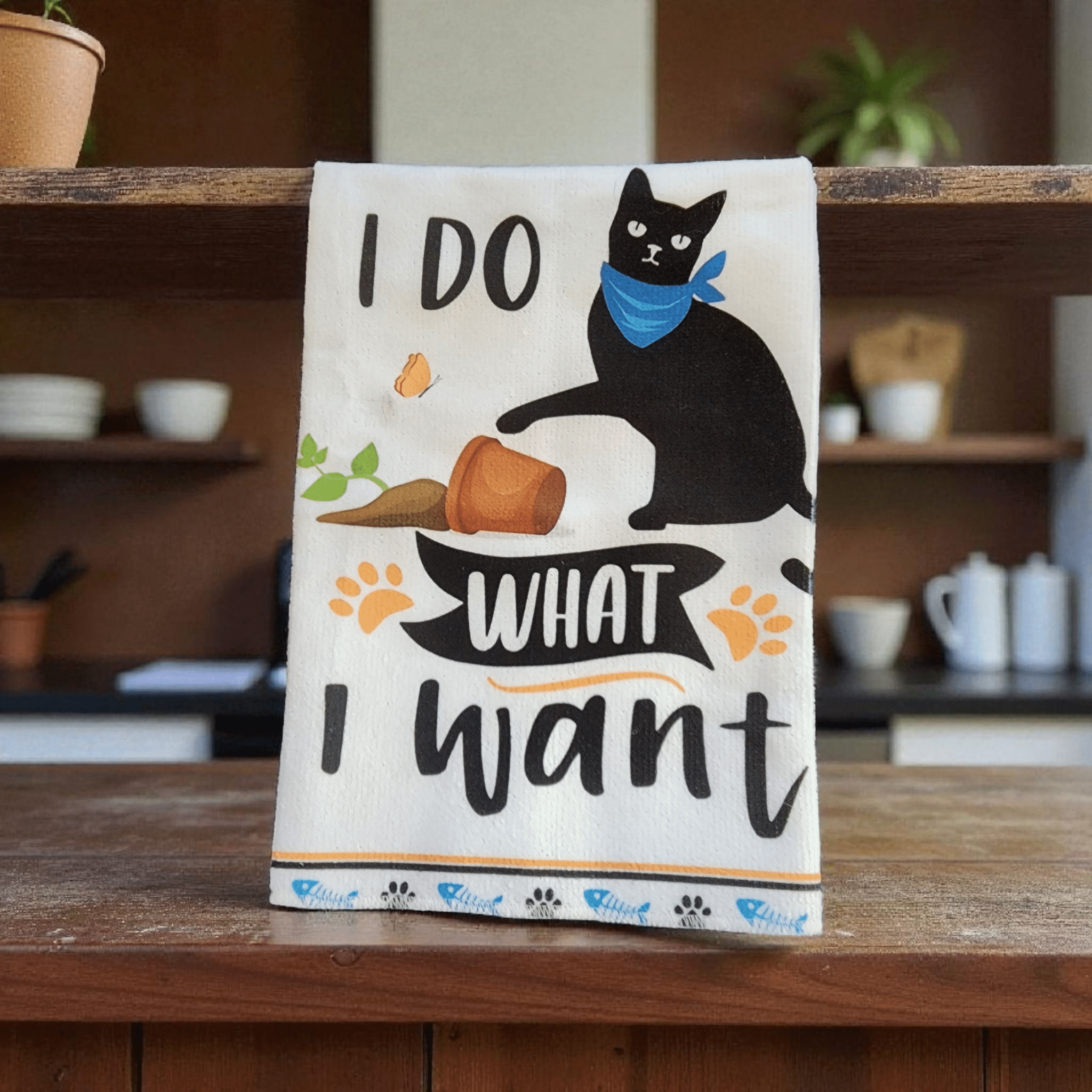 Cat Themed Kitchen Dish Cloth - Feline the Love
