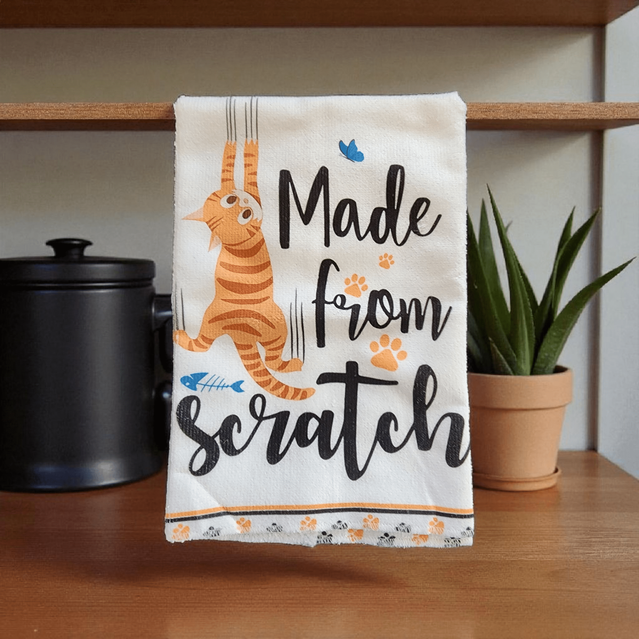 Cat Themed Kitchen Dish Cloth - Feline the Love