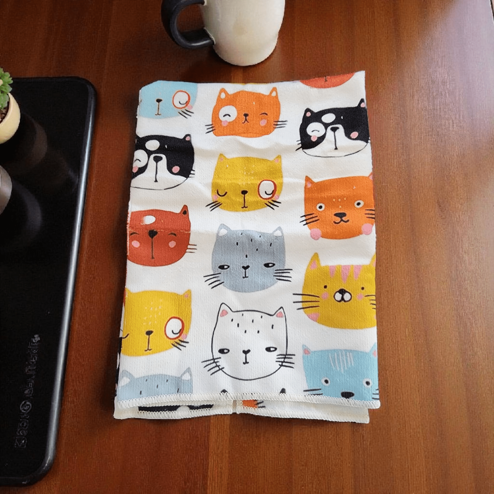 Cat Themed Kitchen Dish Cloth - Feline the Love