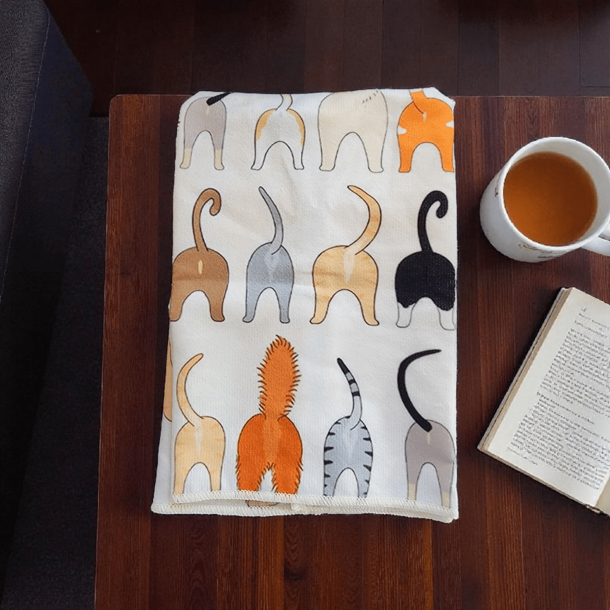 Cat Themed Kitchen Dish Cloth - Feline the Love