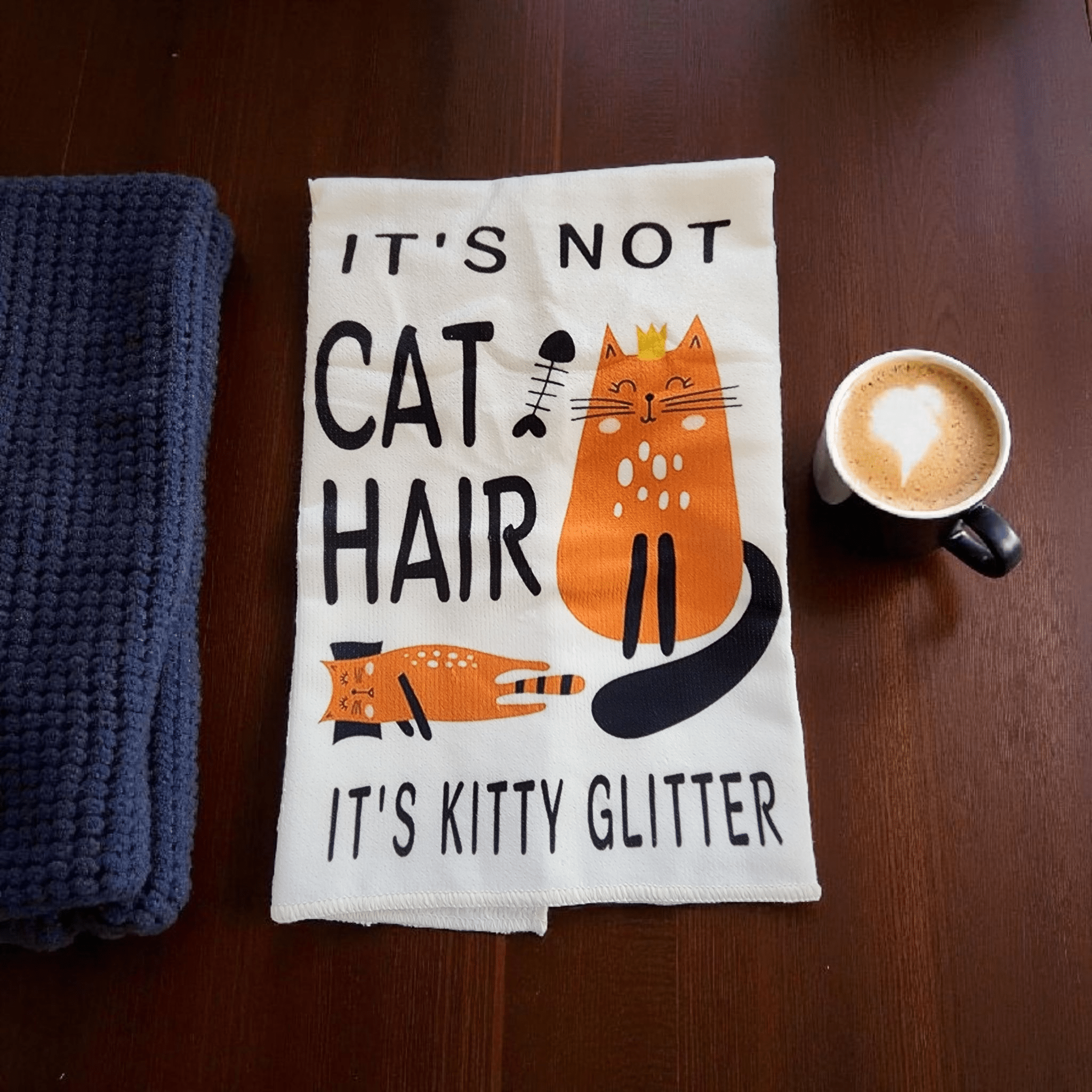 Cat Themed Kitchen Dish Cloth - Feline the Love