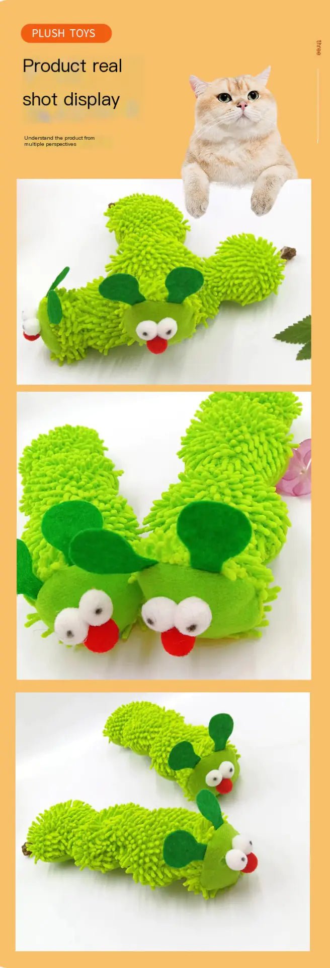 Catnip Caterpillar Toy - Feline the Love
