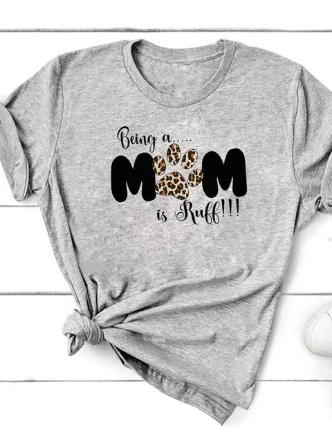 Graphic Cat Print T-Shirt for Women - Short Sleeve - Feline the Love