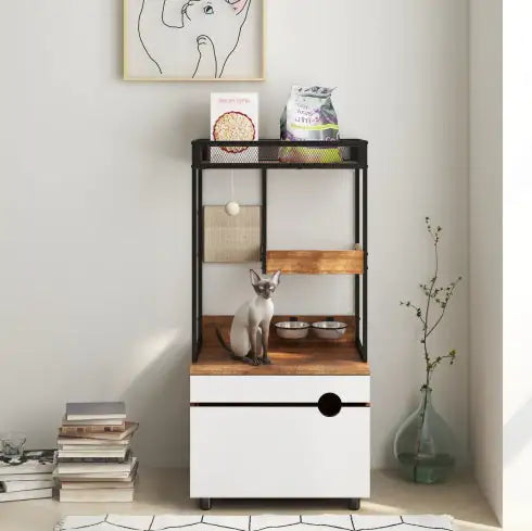 Cat Litter Box Enclosures With Cat Tree Tower