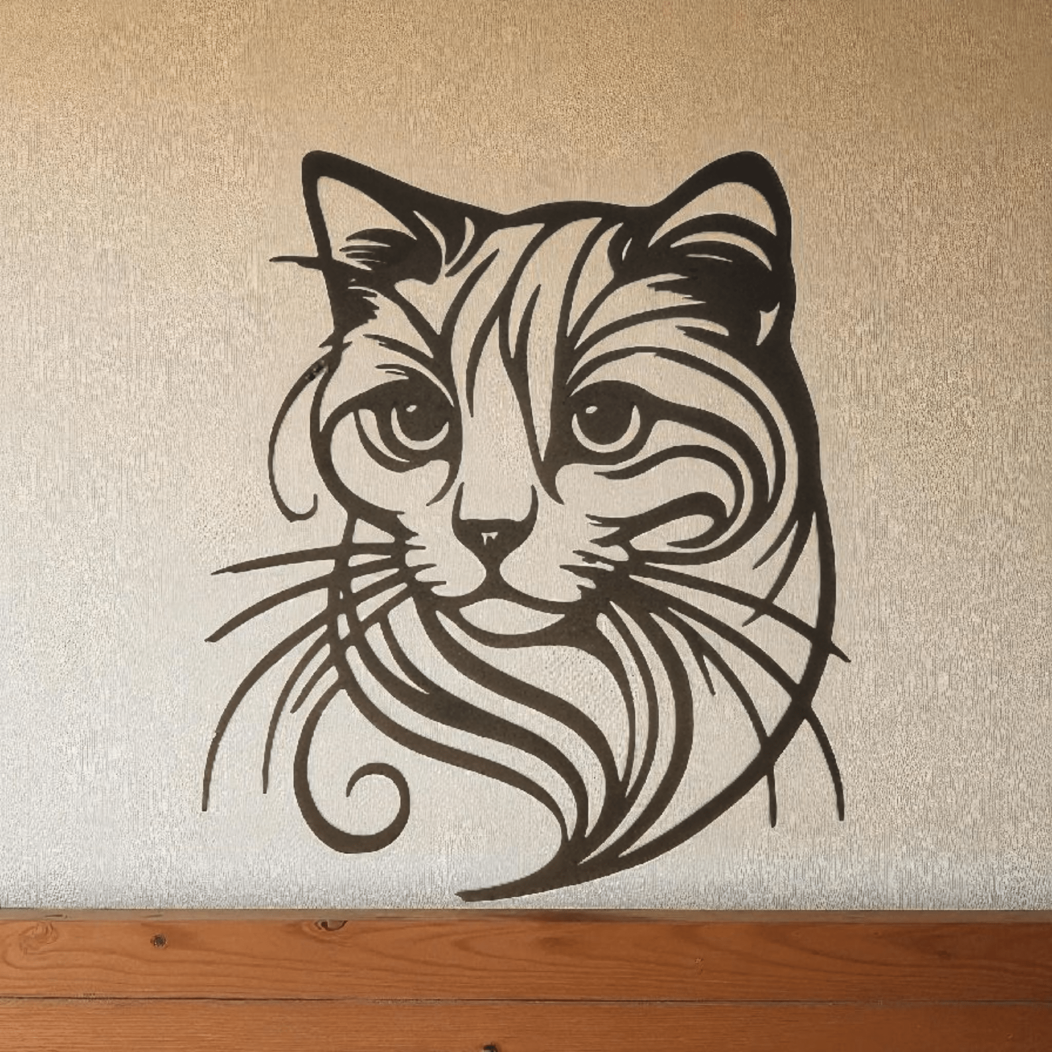 Metal Cat Themed Wall Art - Feline the Love