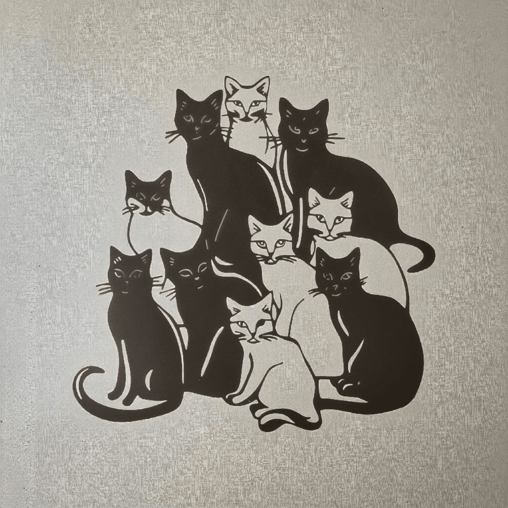 Metal Cat Themed Wall Art - Feline the Love