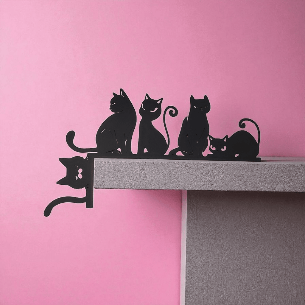 Metal Cat Themed Wall Art - Feline the Love
