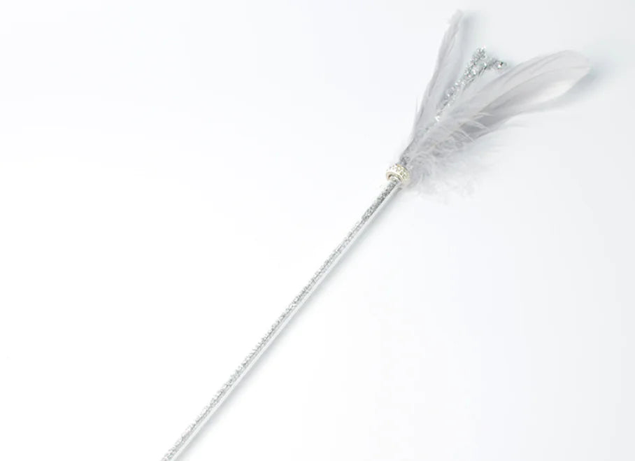 Feather Cat Teaser Wand w/Acrylic Tube & Bell