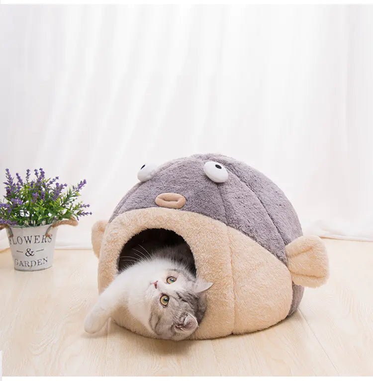 Pufferfish Nest Pad Cat Bed - Feline the Love