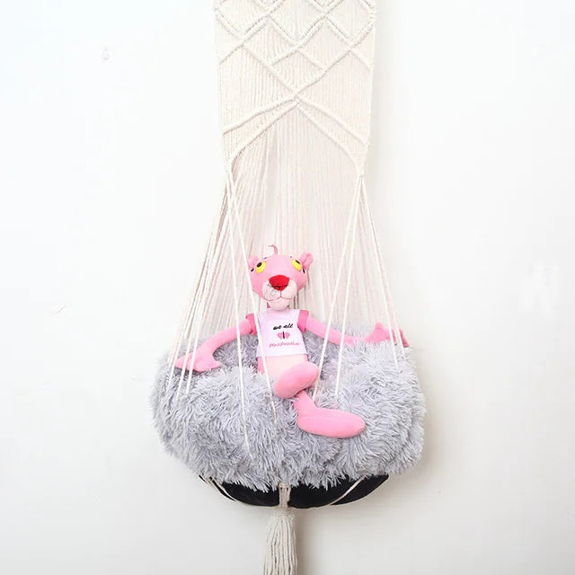 Cat Swing Pet Bed Handmade Lace Design