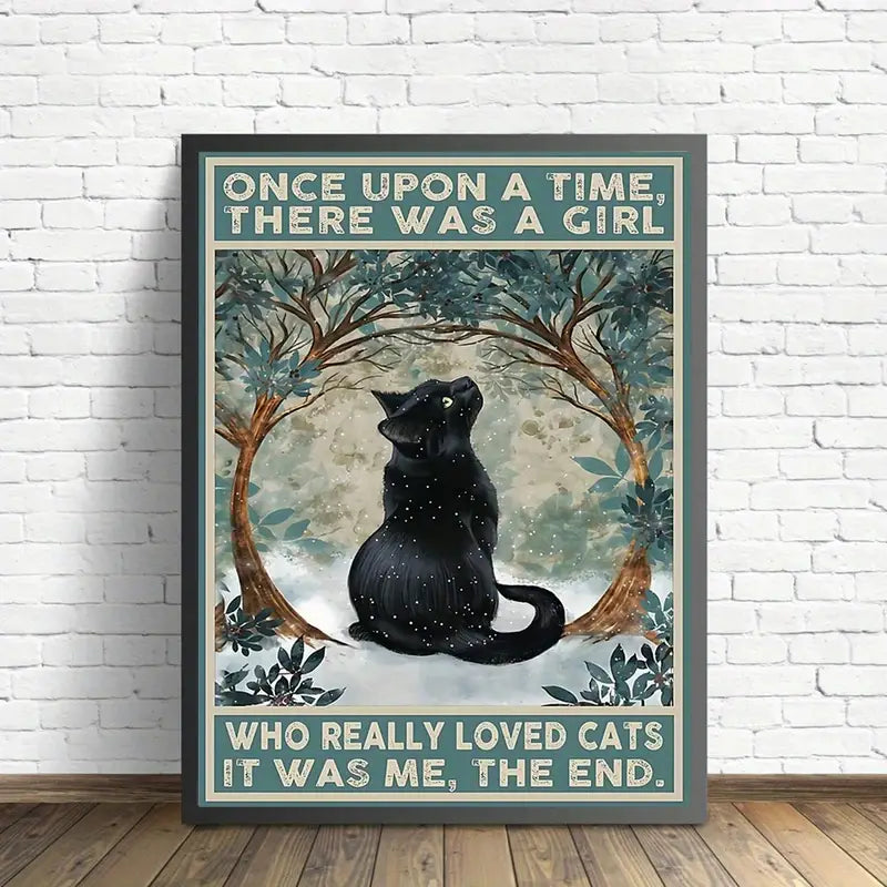 Wall Canvas Poster - Cat Lover Art