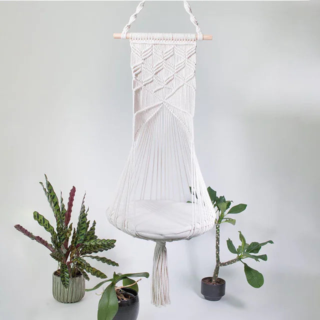 Cat Swing Pet Bed Handmade Lace Design